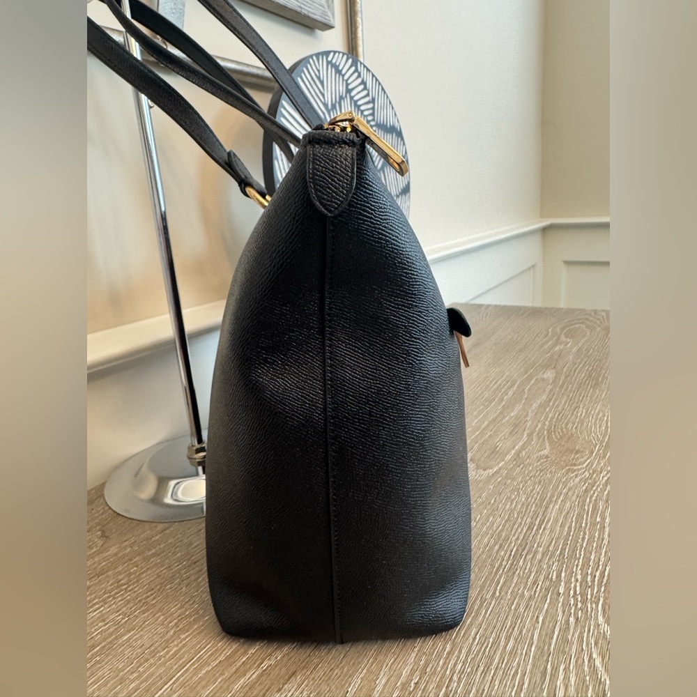 Coach Black Tote with Gold Accents - Picture 7 of 15